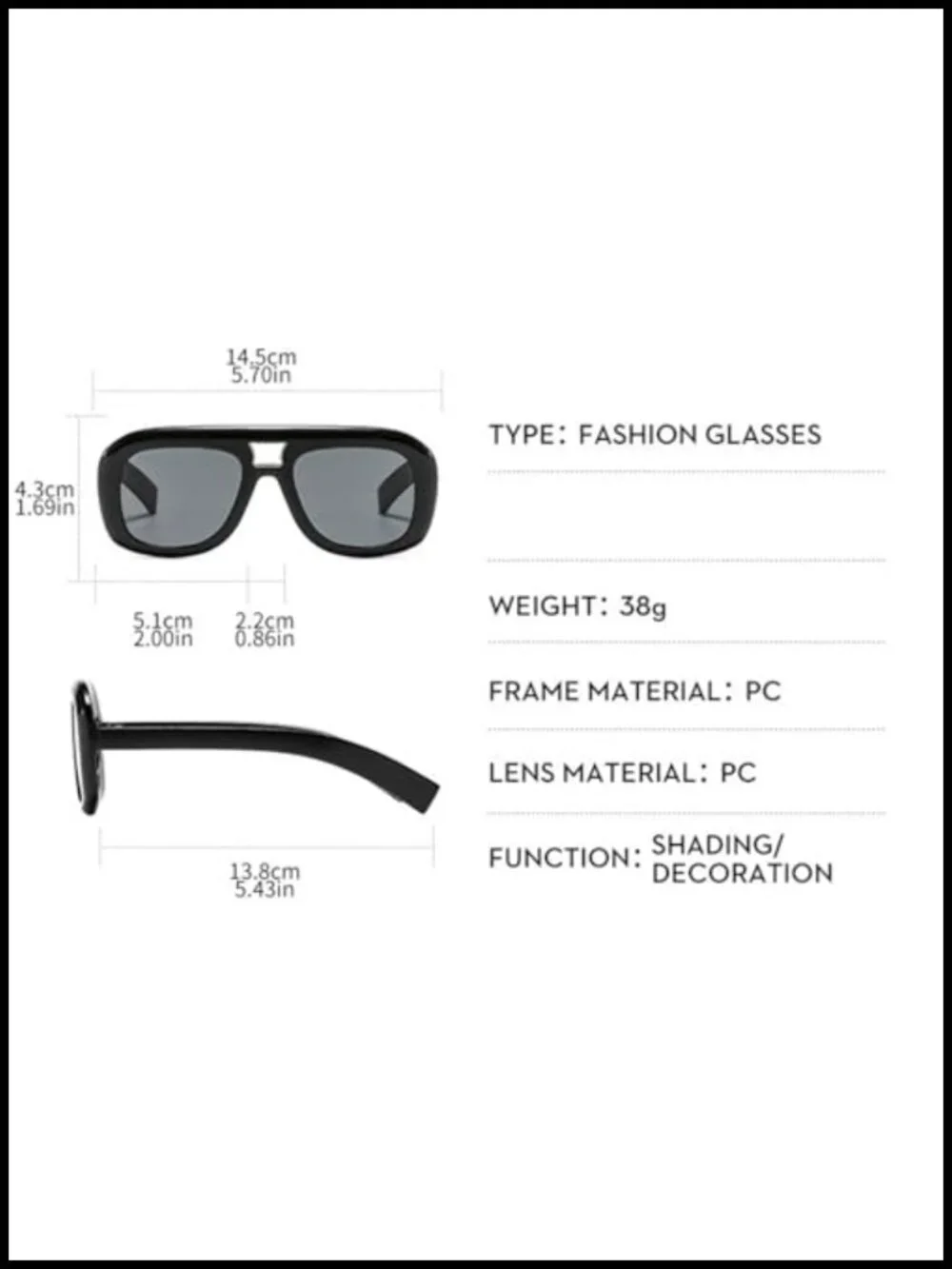 Retro Double Bridge Square Sunglasses Women UV400 Gradient Pilot